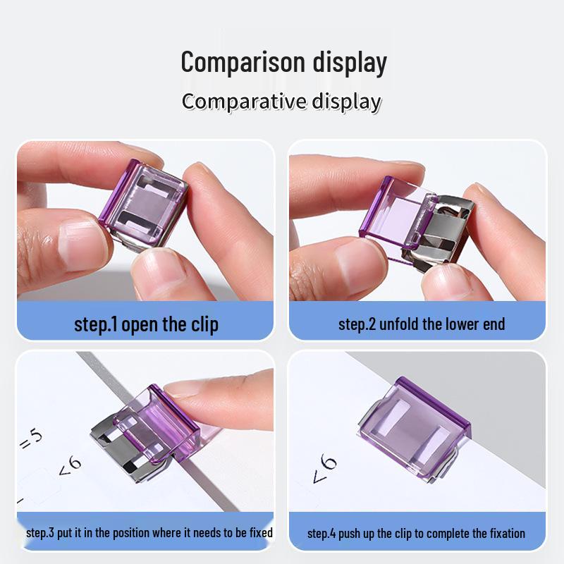Creative Smooth Metal Book Binding Corner Clip Organizer