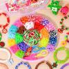 Christmas Rainbow Rubber Band Craft Kit: 1,500 Pieces, 22 Colors for DIY Bracelets