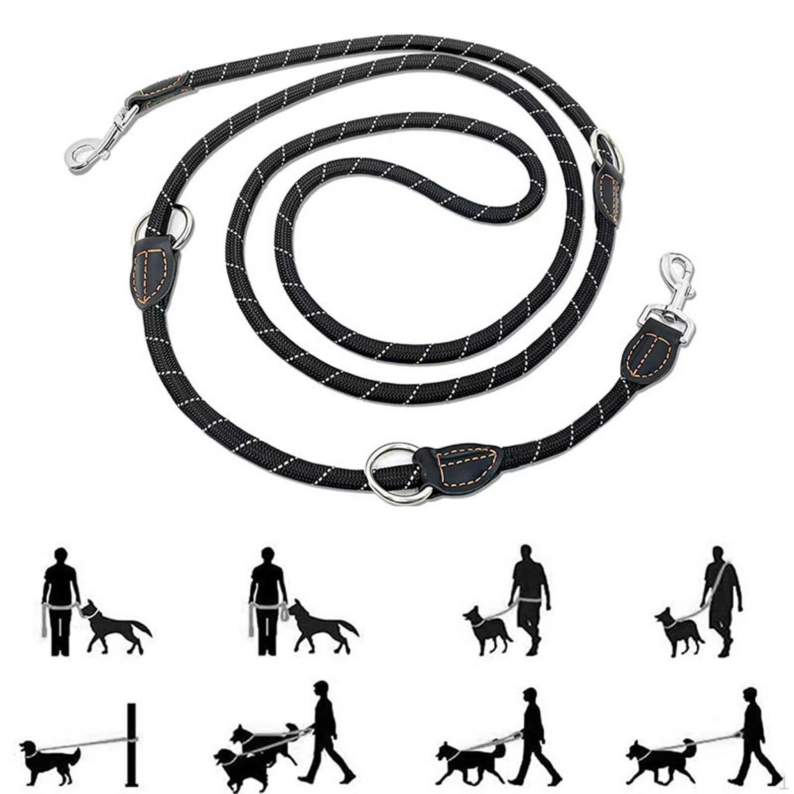 

Двойной поводок для щенков, нейлон для дрессировки собак, для маленьких и средних собак 200cm