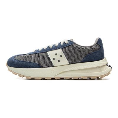 Li Ning Light Boat Reflektierend Trendy Sport Rutschfest Langlebig Low Top Lifestyle Freizeitschuhe Unisex Freizeitschuhe Grau Blau AZGV055-3
