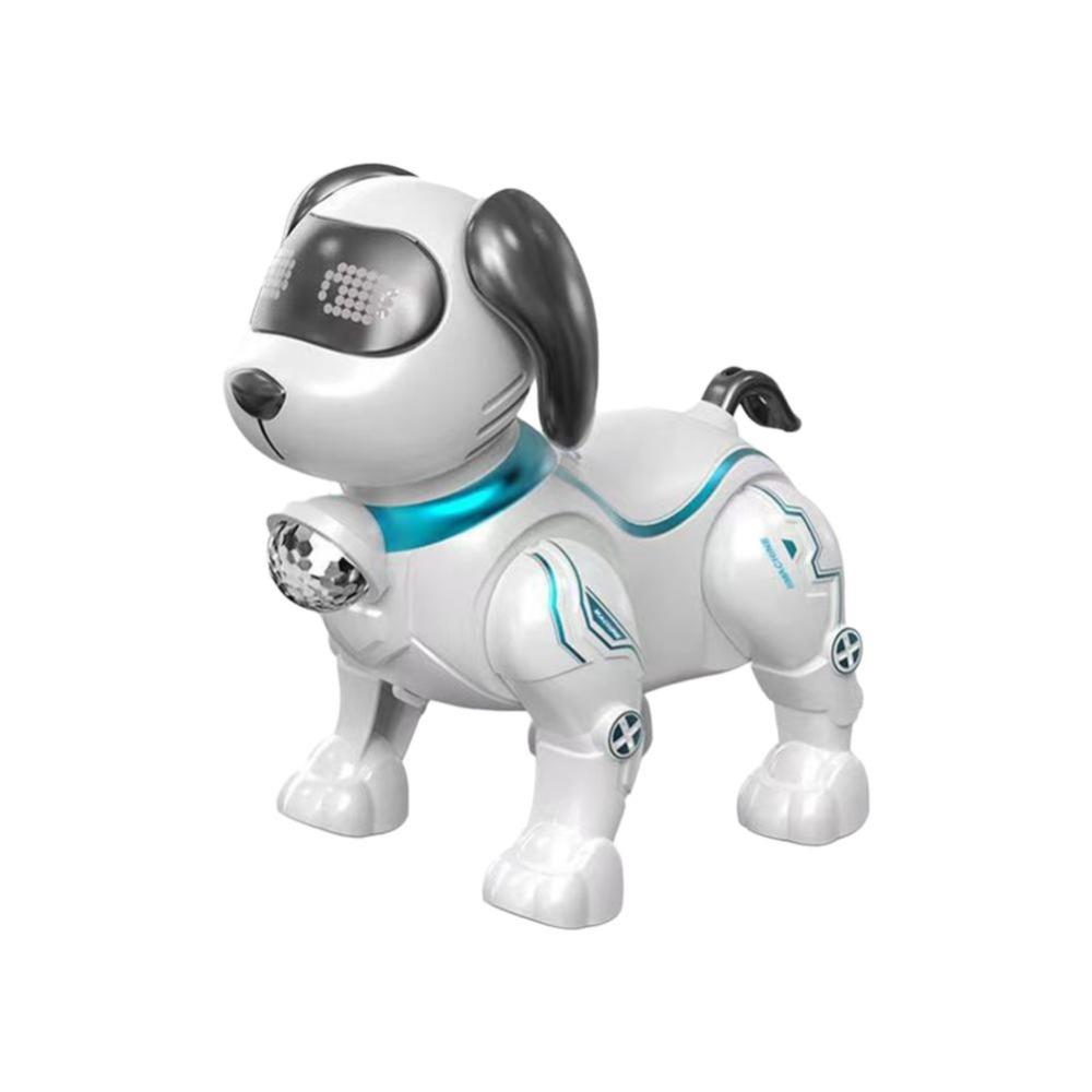 Plastic Electronic Robot Dog Toy with Light Interactive Touch Pets Toys Robotic Dogs Programmable Smart Electronic Stunt Pet белый