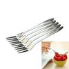 5 Pcs Stainless Steel Fruit Fork Two Tooth Dessert Fork Home Kitchen Supplies