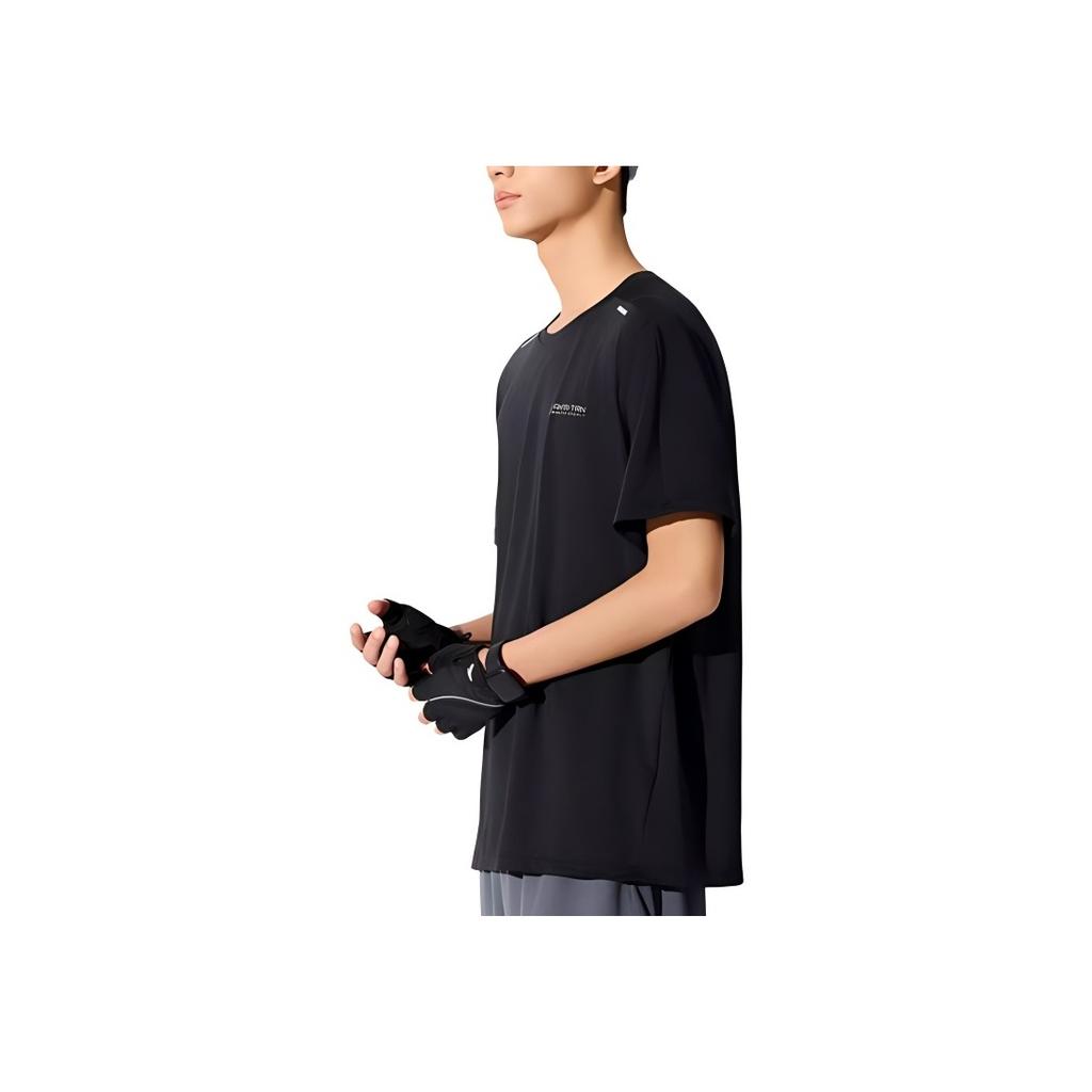 Anta Comfortable Breathable Versatile Short Sleeve T-Shirt Men Tops Basic-Black 952527136-4