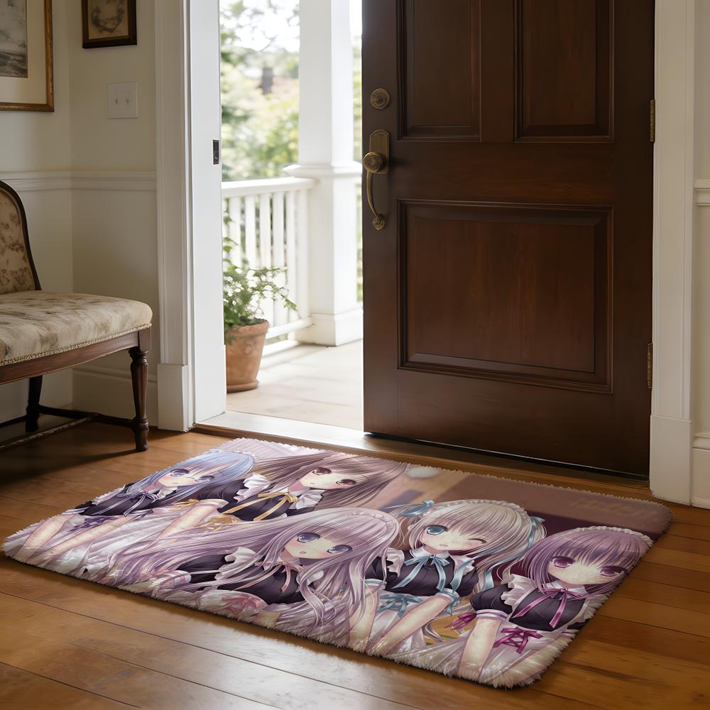Kwaii Anime Cute RRoKyuBuS Floor Mat Soft Flannel Absorbent Mat Non-Slip Rug Home Bedroom Bathroom