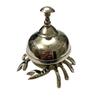 Brass Table Bell, Crab Design Hotel Reception Bell, Victorian Style Desk Bell, Office, Reception, Service Counter Bell Décor