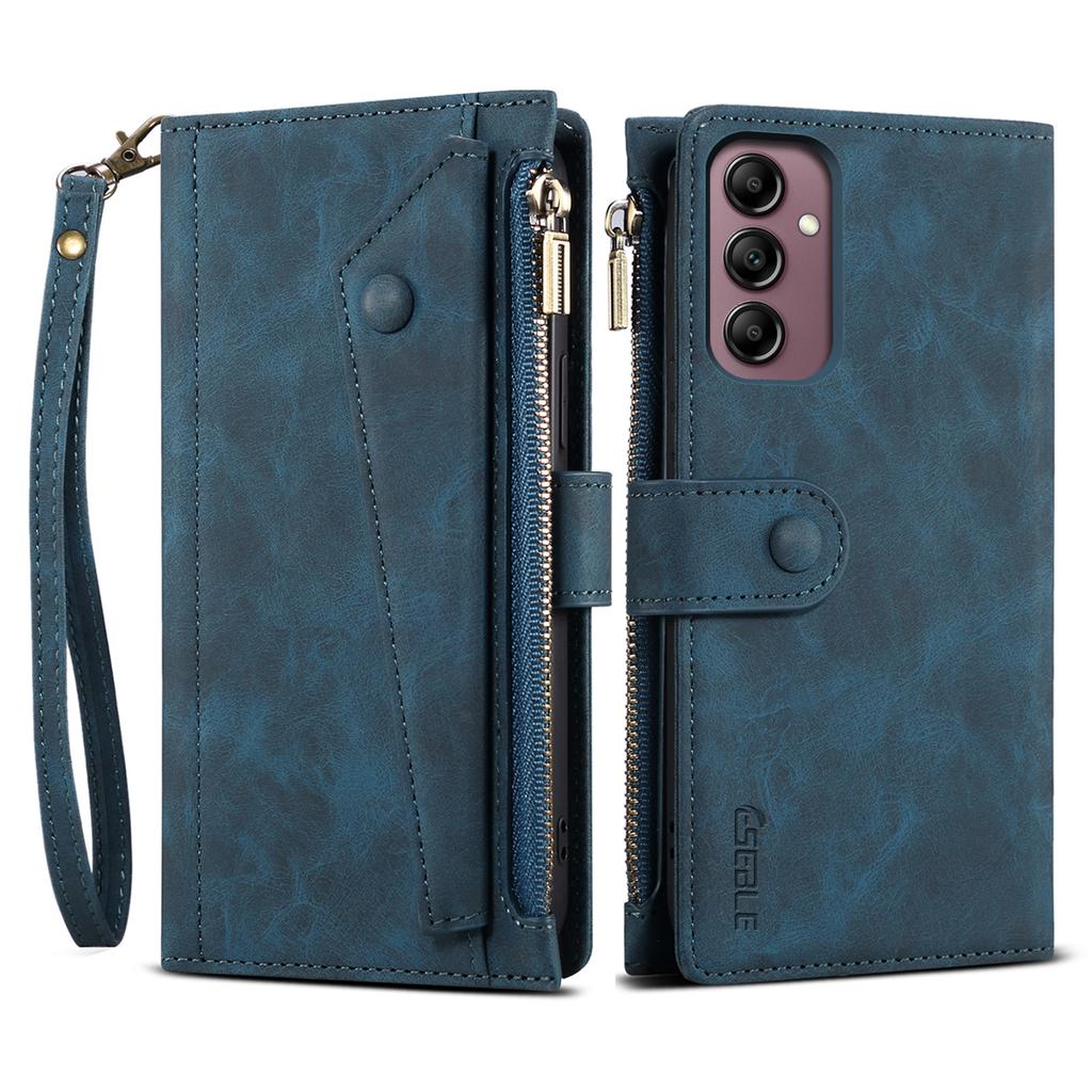 ESEBLE Star Series For Samsung Galaxy A17 Case Zipper Wallet Leather Stand Phone Cover with Wrist Strap