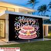 2D Colorful Confetti & Cake Birthday Photography Background