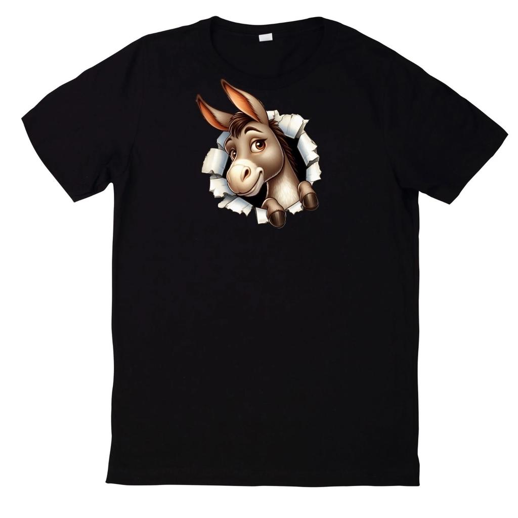 T-Shirt Niedliche Tiere gucken Motiv Baumwolle