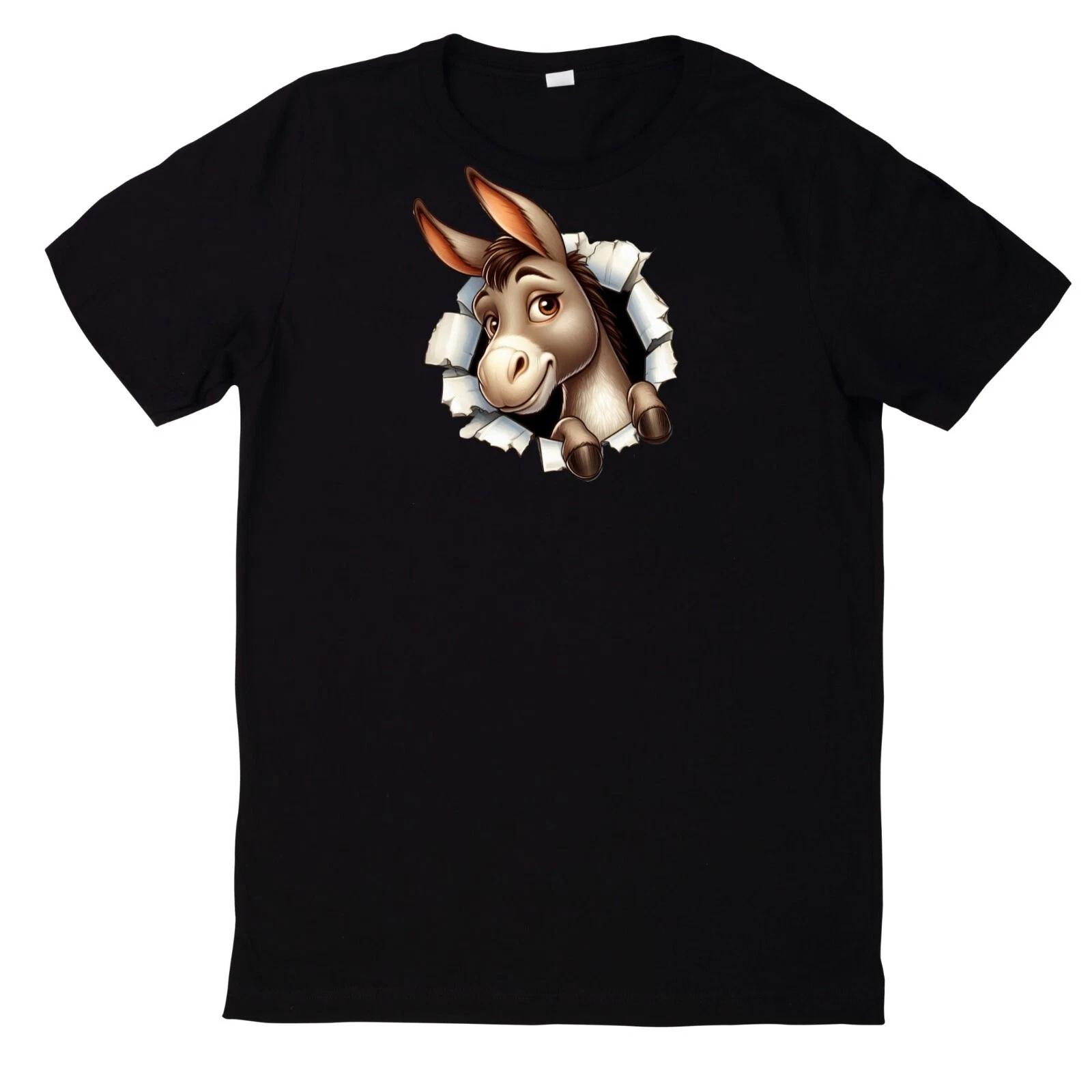 T-Shirt Niedliche Tiere gucken Motiv Baumwolle XL