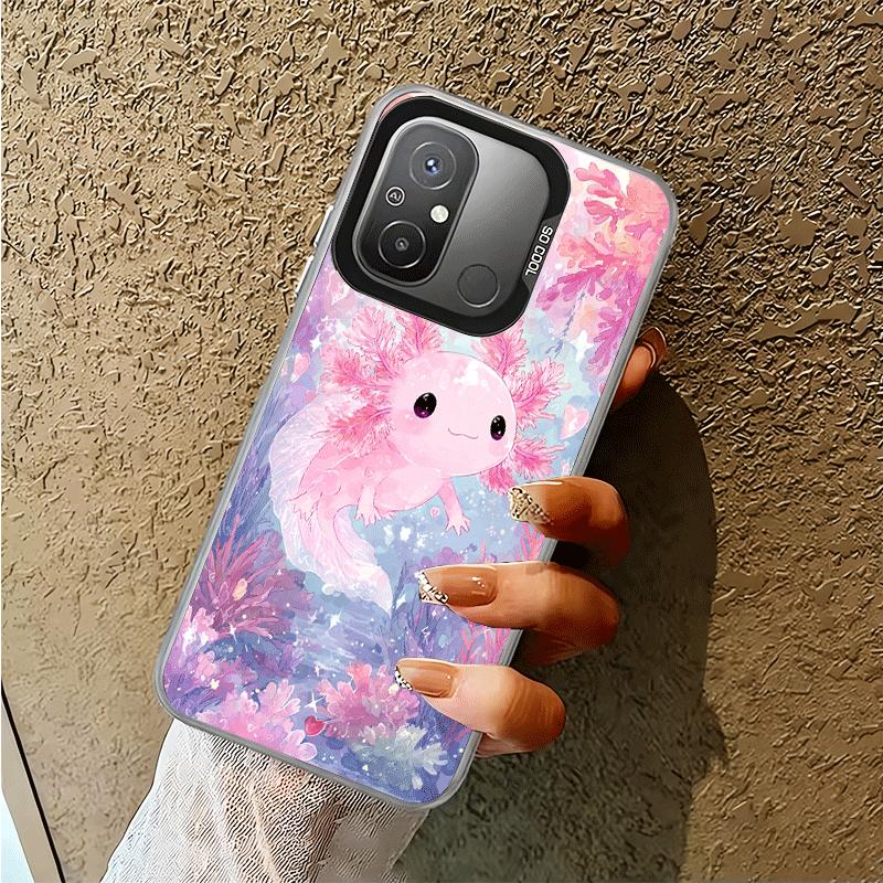 Axolotl Cartoon Cute Shockproof Phone Case for Xiaomi Poco X7 X6 X5 X3 Pro F7 Ultra M8 Redmi 15C 15 14C 13C 12C 10C 13 12 10