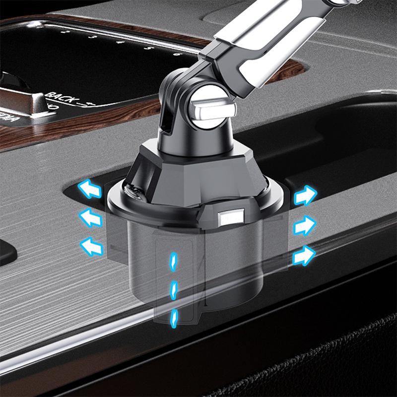 Upgraded Holder Phone Mount Adjustable Long Arm Car Phone Mount for Cup Holder, Universal 360° Swivel Tablet & Smartphone Holder