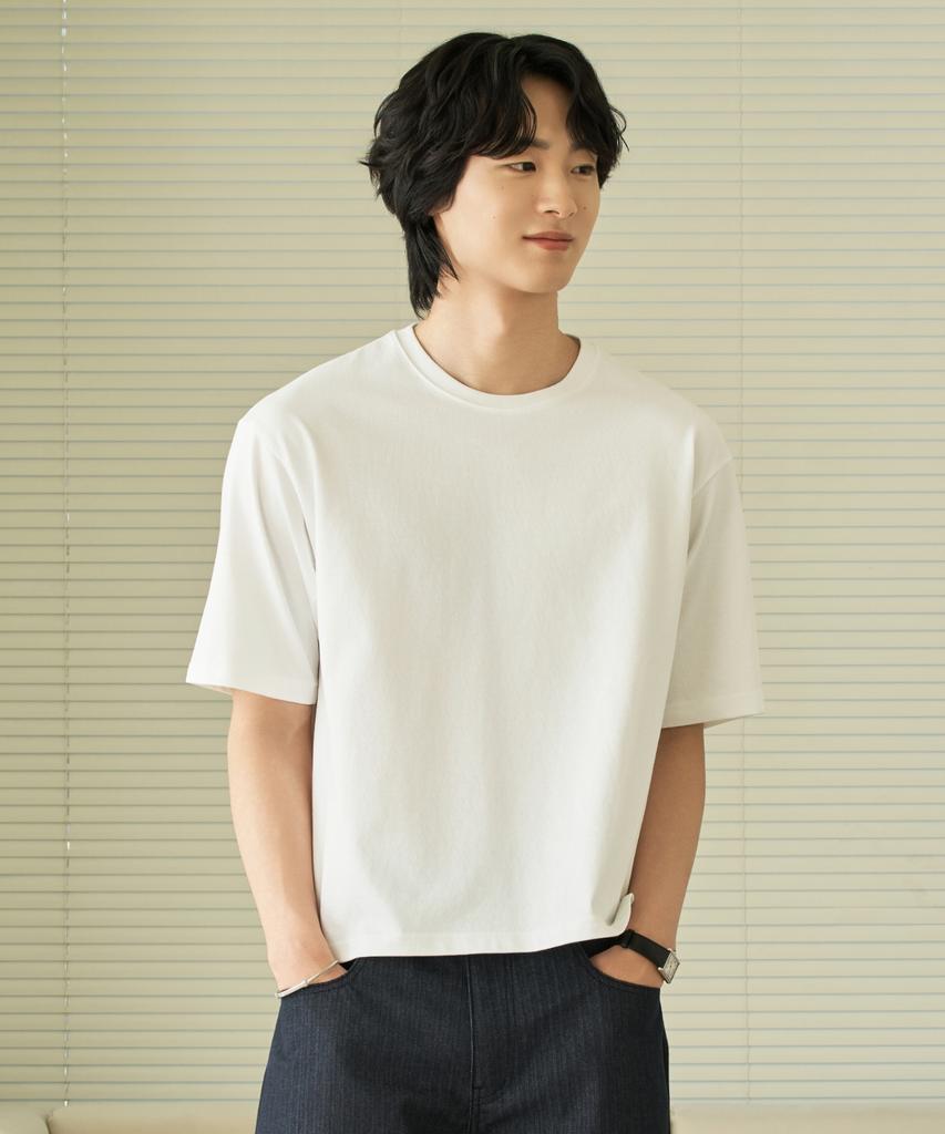 HYOJI 26 Ss Loose Fit Three-Quarter Crop T-Shirt (3 Colors)