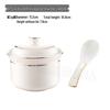 Keramik-Schmortopf mit Deckel, goldrandig, für den gewerblichen Gebrauch: Ideal für Vogelnestersuppe, gedämpfte Desserts und Eier.