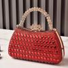 Silver Woman Bag Shine Bling Crown Hasp Diamond Shoulder Bag Crossbody Luxury Designers Rivet Clutch Party Evening Sparkly Purse
