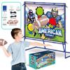 Football Toss Games Toys With 4 Inflatable Football 3 Large Mesh Bags Throwing Target Games Sports Toy Gifts For Kids Boys Girls