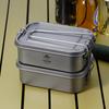 Camping Bento Box Titanium Bento Box Outdoor 800ml Lunch Box Rectangle Food Storage Container