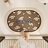 Cartoon Puppy Bathroom Diatom Mud Floor Mat Water Absorption Non-slip Wear-resistant Bathroom Household Oval Door Mat Toilet Mat