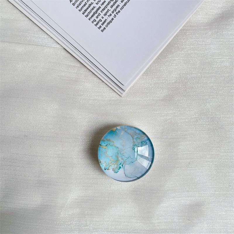 Transparenter Kristallkugel-Handyhalter: Kreativer Einziehbarer Ständer für Faule Desktop-Nutzung