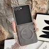 Flip7 Lambskin Magnetic Phone Case For Samsung Galaxy Z Flip 8 7 6 5 4 3 Sheep Skin For Magsafe Wireless Charging Matte Coque