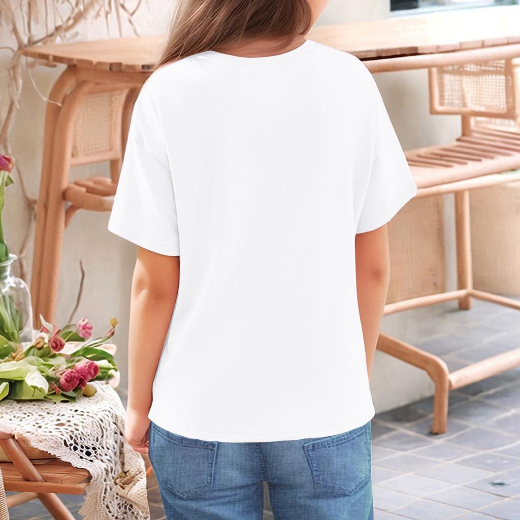 Toddler Girl Boy T-Shirts Kids Top Boys And Girls Printed Short Sleeved T-shirt 1-12Y
