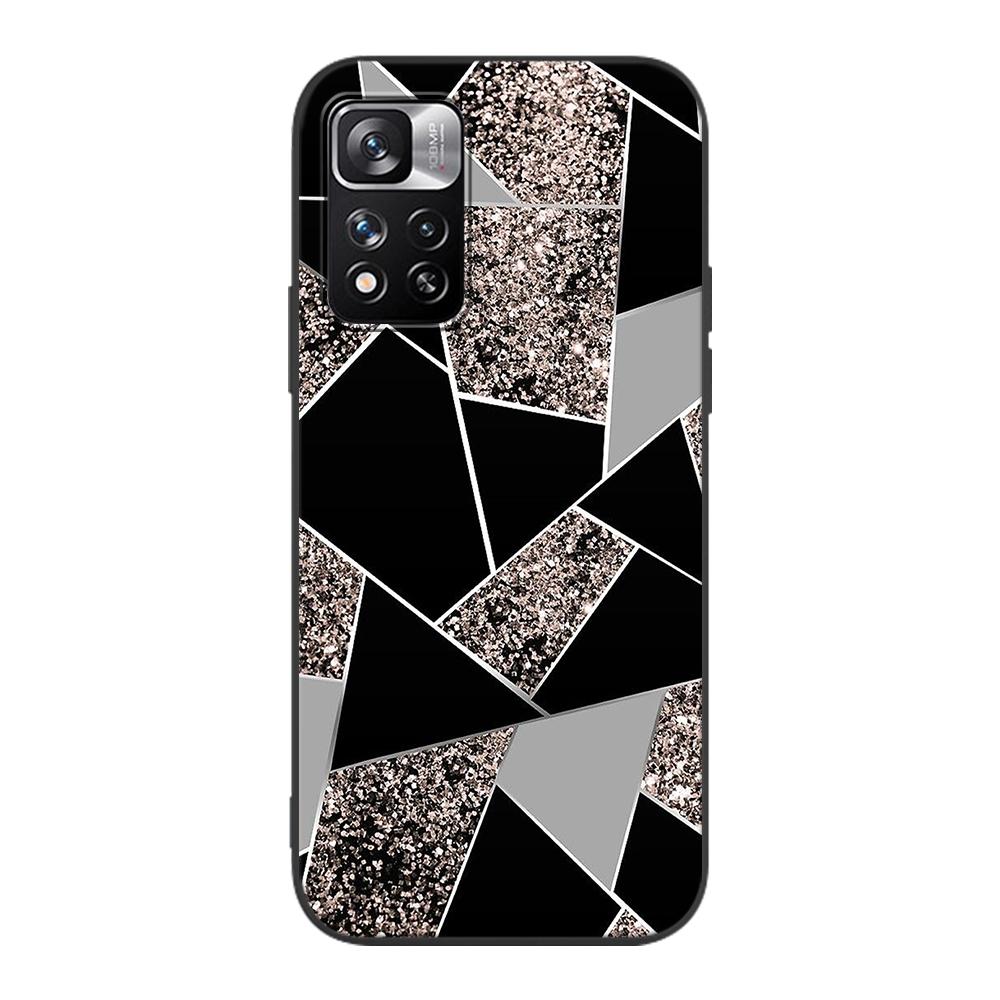 Fashion Pink Marble Case for Xiaomi Redmi Note 9S 9 8 10 11 Pro 9C 9A 7 8T 7A 8A 6A 6 10S Black Soft Silicone Phone Cover Coque