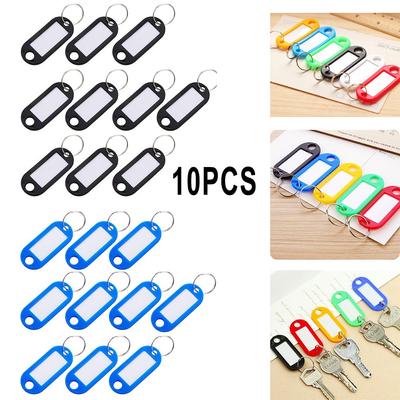 16mm Diameter In Silver 10X Label Keychain Keychain 10pcs 50.0mm X 22.0mm