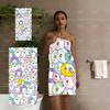 Cute Pastel Penguin Beach Towel, Super Absorbent Quick Dry Towel for Swimming Pool Travel Vacation