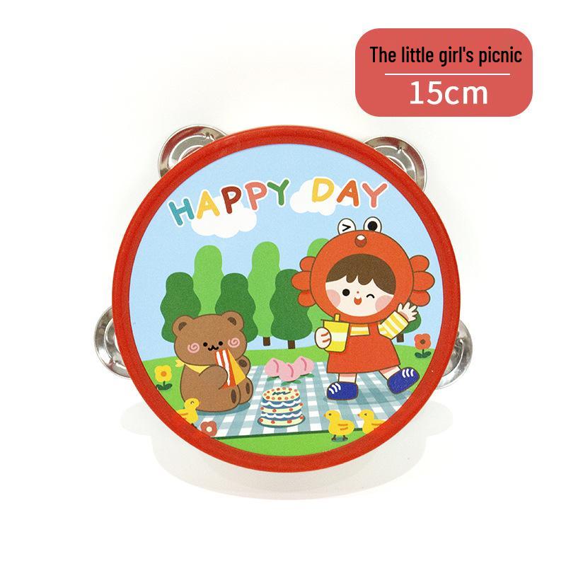 Wooden Tambourine for Early Childhood Music and Dance