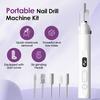 Electric Nail Drill with UV Light 13800 RPM Professional Electric Nail File Kit for Acrylic Gel Nails Manicure Pedicure Home Use