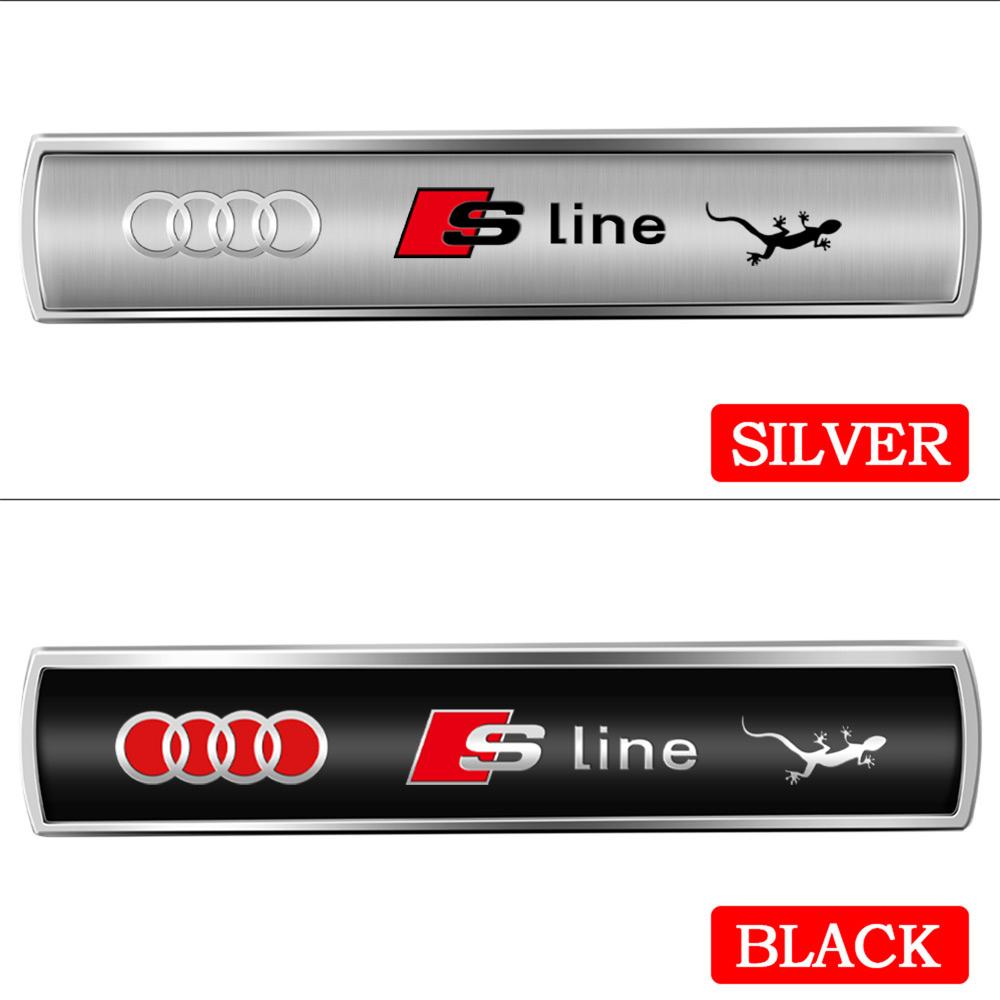 Car SLINE Badge Body Rear Trunk Metal Stickers Auto Decoration Accessories for S1 TT A6 C6 C5 C7 A5 A4 B8 B6 B7 A3 A8 A2 A1 Q3