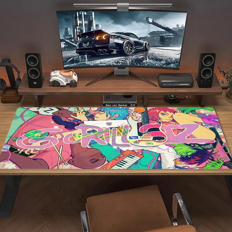 Gorillaz Color Mouse Pad Large Gaming Table Cushion Non-slip Laptop Tablet Big Mousepad XXL Mat Mini PC Playmat With Lock edge