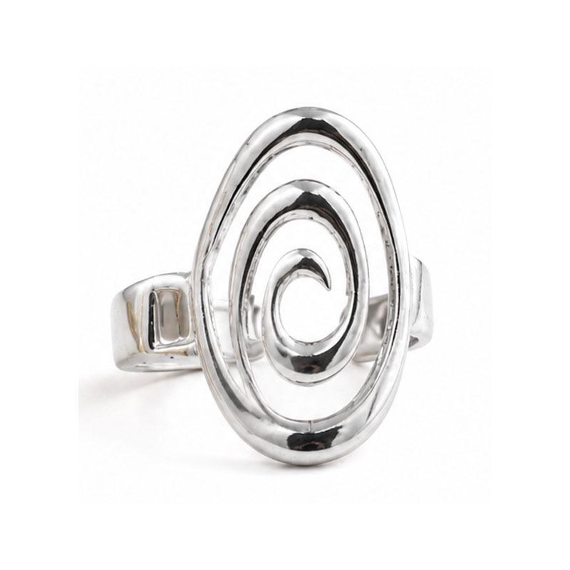 High-End Stainless Steel Spiral Open Ring – Stylish Minimalist Finger Jewelry for Women