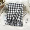 High End Imitation Cashmere Plaid Scarf Versatile and Warm In Winter  Women's Neck Scarf  Fringed Shawl
