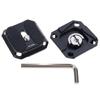 Pack of 2pcs Camera Plate 38mm Square Camera Plate with Quick Release Designing for Tripod Heads and Shoulder Clip