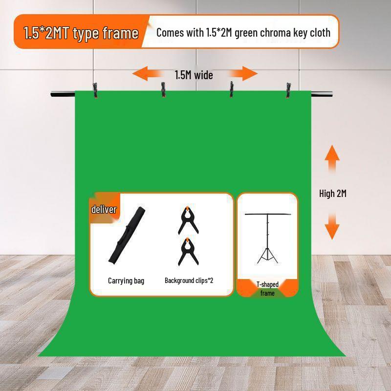Invisible Green Screen Chroma Key Stand with Thickened Cloth for Photography and Film