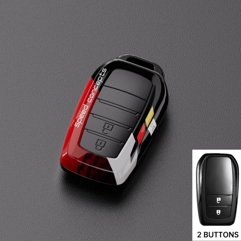 For Toyota Key Sets Corolla CHR Highlander Leiling Shell Buckle, Camry RAV4 Coated Carbon Fiber