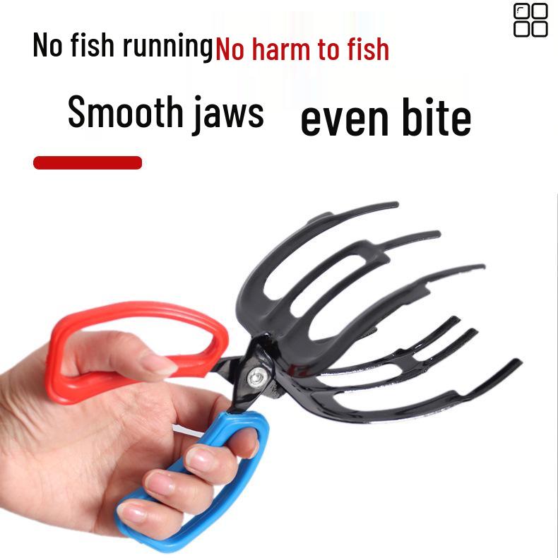 Non-Slip Metal Fish Grip Pliers - Large Fish Catching Tool, Keeps Hands Clean