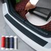 4D Carbon Fiber Car Rear Boot Bumper Trunk Anti-Scratch Protector Corner Trim Strip Cover Guard Sticker Sill Plate Accessories