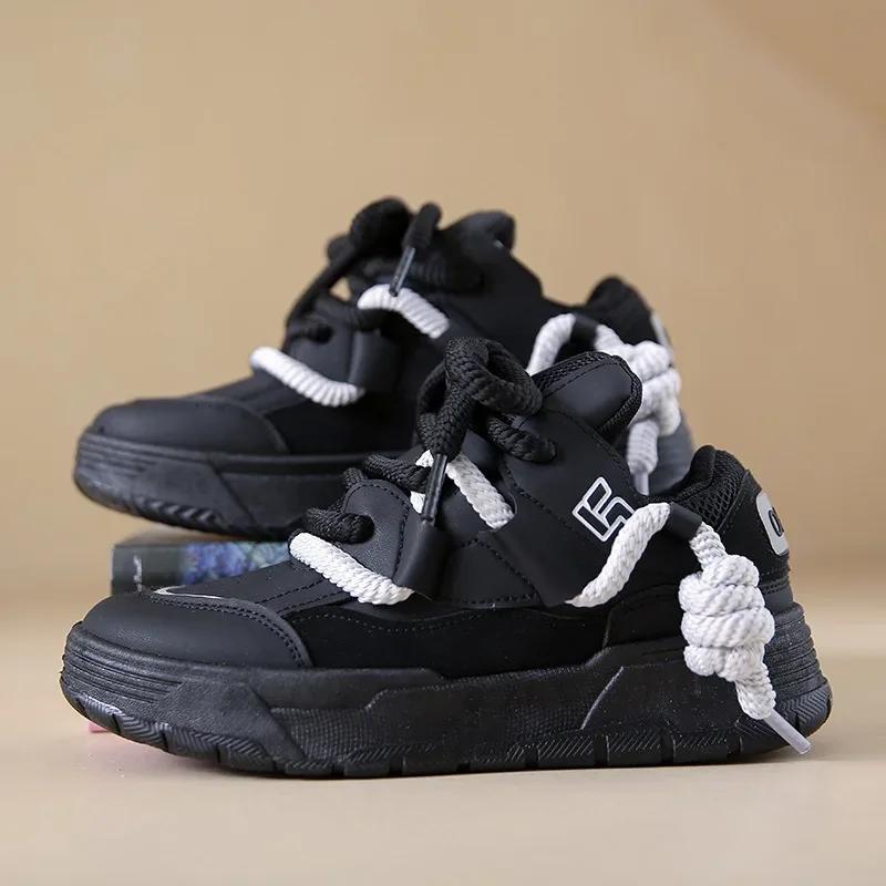 Fashion Trendy Women's Men Chunky Sneakers Versatile Casual Thick Soled Board Shoes Female Little White Shoes Walking Shoe Hombre Mujer