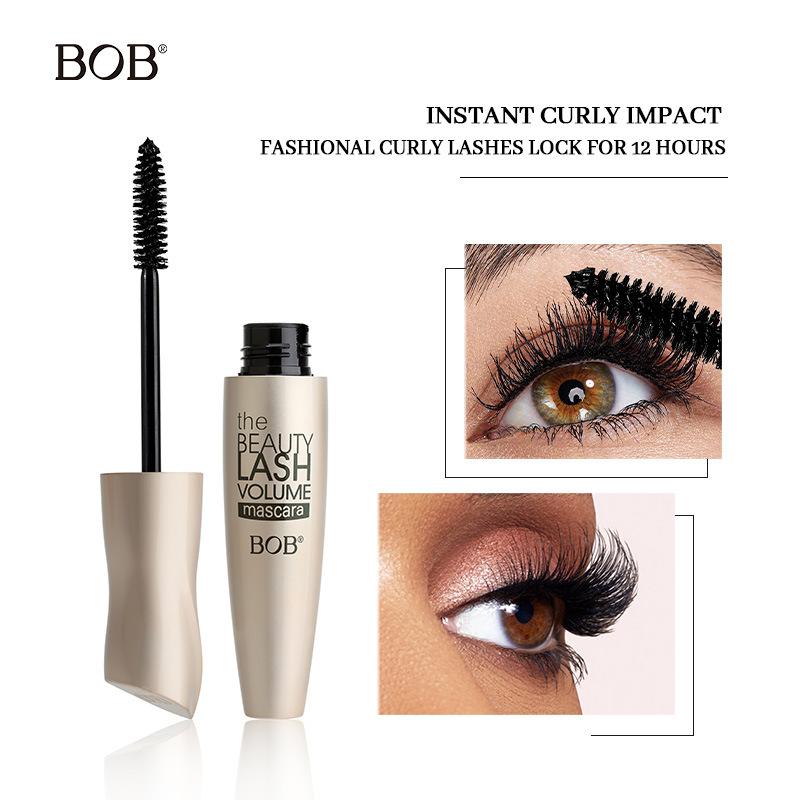 BOB Dichte Feder-Mascara wasserfest, schweißfest und nicht verschmierend schlank dicht geschwungen langanhaltend Fixier-Make-up-Punkt