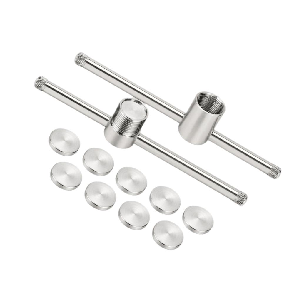 11PCS Threaded Billiard Cue Tip Shaper Stainless Steel Pool Cue Tip Compressor Cue Tip Shaping