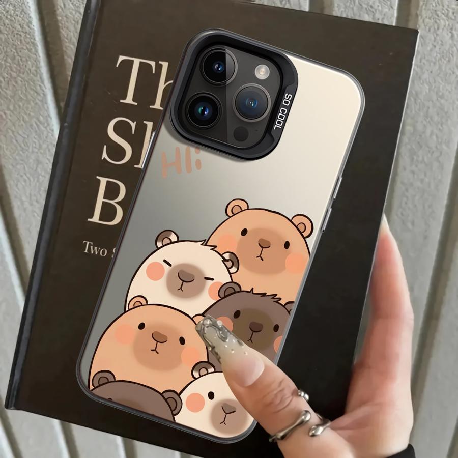 Case for iPhone 17 Pro Max 14 15 Plus XS 13 Pro 16 11 12 XR Air Back Phone Cover Cartoon Cute Capybara