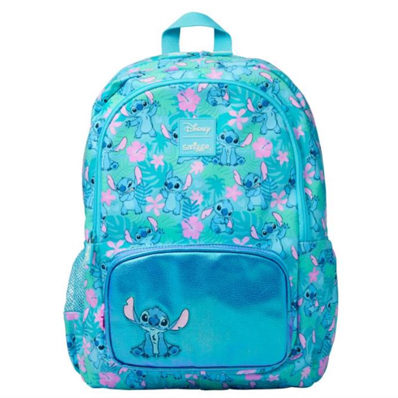 Smiggle Modrý Školní Batoh s Dvojitými Ramenními Popruhy pro 1.-6. třídu - Velký, Dekompresní, Multifunkční Batoh