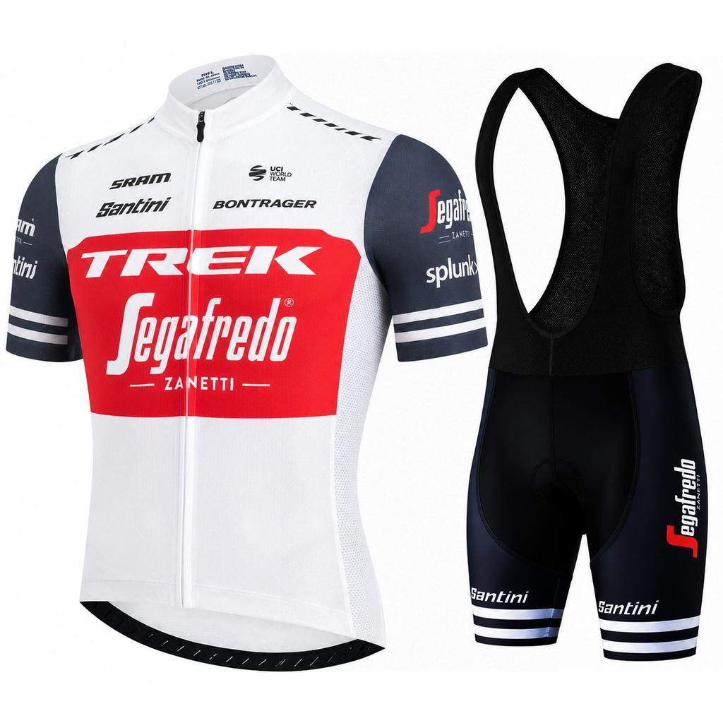 Short Sleeve Cycling Suit Men's Strap Cycling Pants Sweat-absorbing and Breathable Cycling Suit