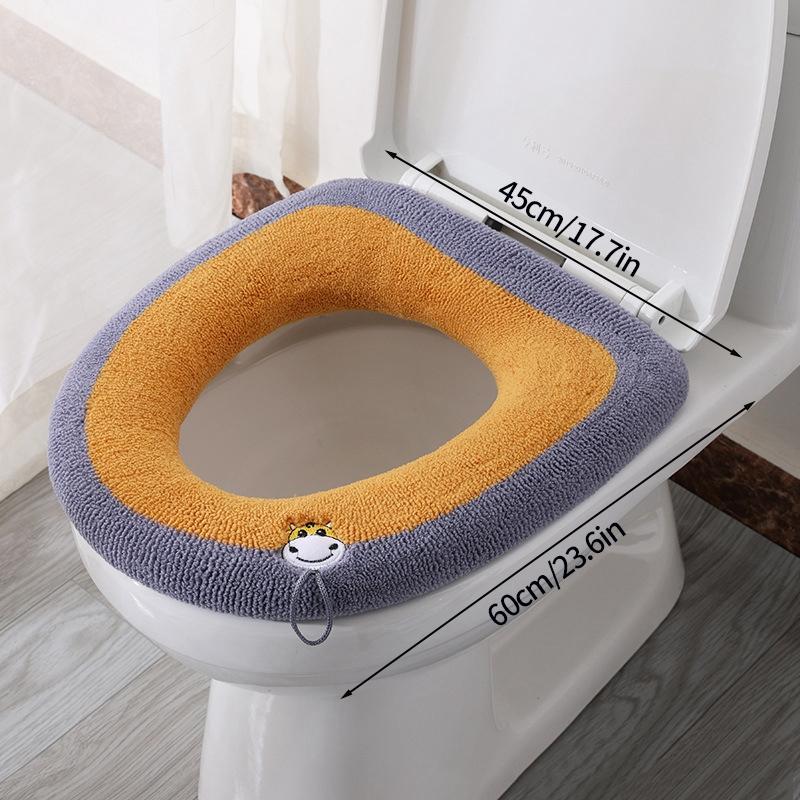 Universal Toilet Seat Cover Toilet Seat Cover Pad Bathroom Warmer Seat Lid Cover Toilet Sticker Home Bathroom Supplies