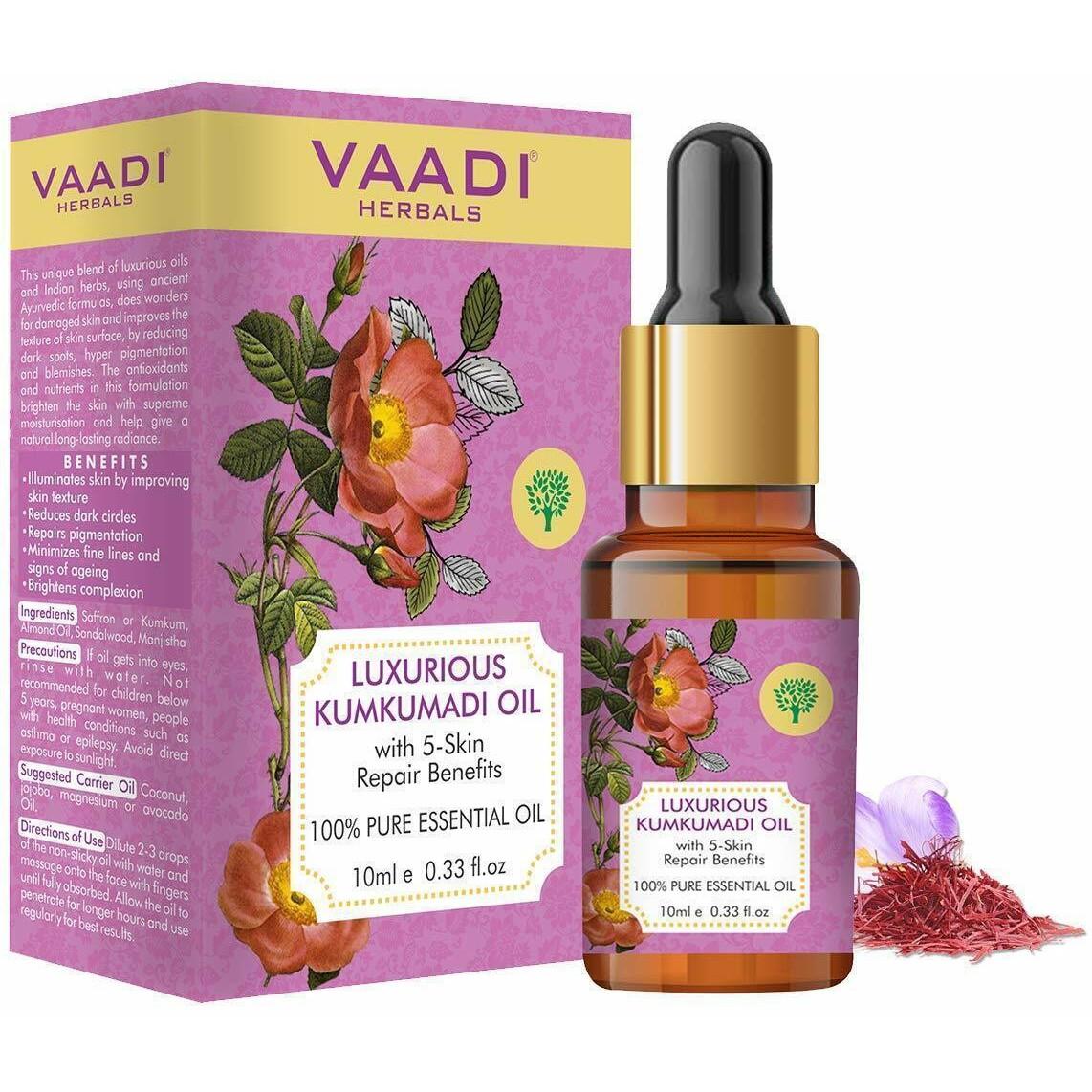 

VAADI HERBALS Luxurious Kumkumadi Oil With Five Skin Repair Benefits 10 ML AM1559
