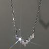 Geometric Personality Clavicle Neck Chain Early Spring Tide Bouncing Kusa V-Shaped Design Sense Necklace Women'S