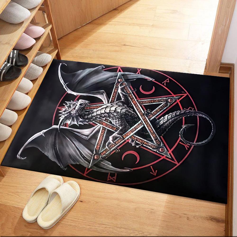 Gothic Style Area Rug Perfect for Kitchen Balcony Dormitory Game Room Antislip Carpet Anime Office Decor Perfect Gift for Women/Men