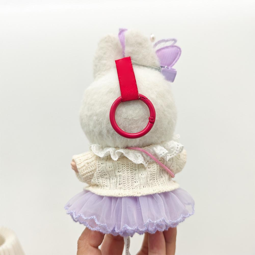 For 17cm/38cm Labubu Doll Clothes Fashion Puprple Dress Doll Clothes Color Match Dress Hat Accessories Cute Decoration Little Clothes