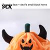 Cute Halloween Pumpkin Hat for Cats Pet Hat, Funny Devil Horn Cat Plush Cozy Daily Fun Wear Small Dogs, Party Cosplay Accessories Spooky Outfit